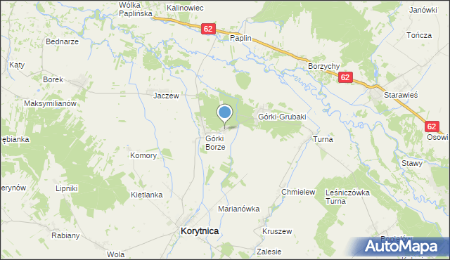 mapa Górki Średnie, Górki Średnie na mapie Targeo